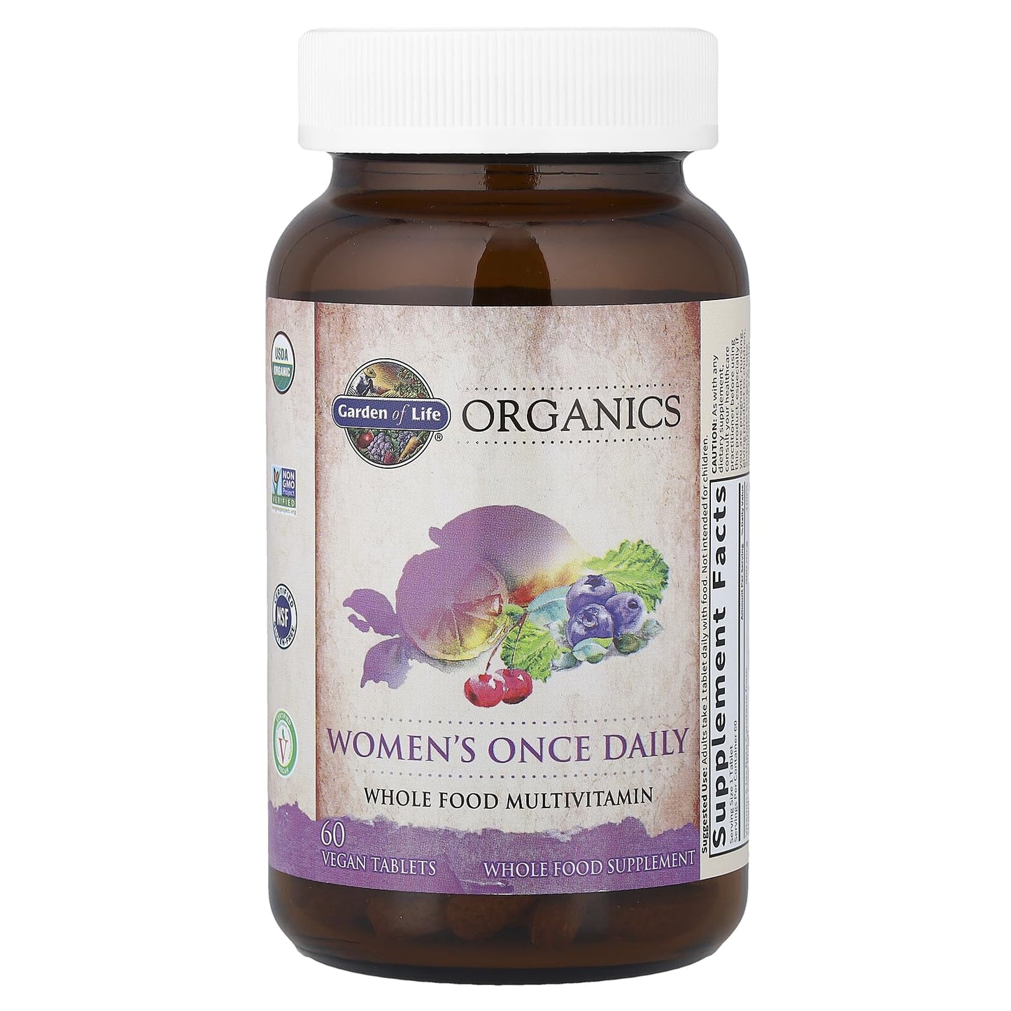 Garden of Life Organics Multivitamin for Women - Women's Once Daily Multi - Whole Food Multi with Iron, Biotin, Vegan Organic Womens Multivitamin - Maple Wellness Supplements