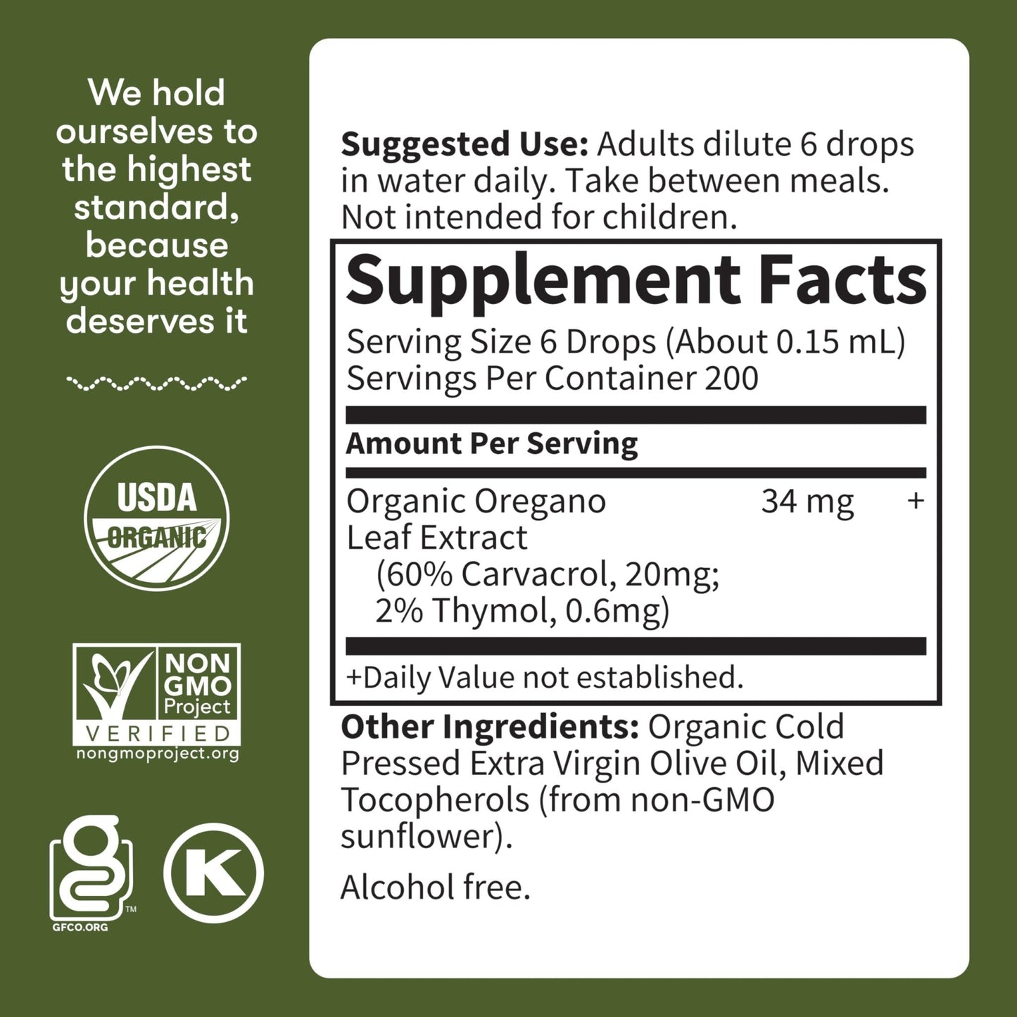 Garden of Life Organics Oil of Oregano Seasonal Drops 1fl oz (30 mL) Liquid, Concentrated Plant Based Immune Support - Alcohol-Free, Organic, Non-GMO - Maple Wellness Supplements