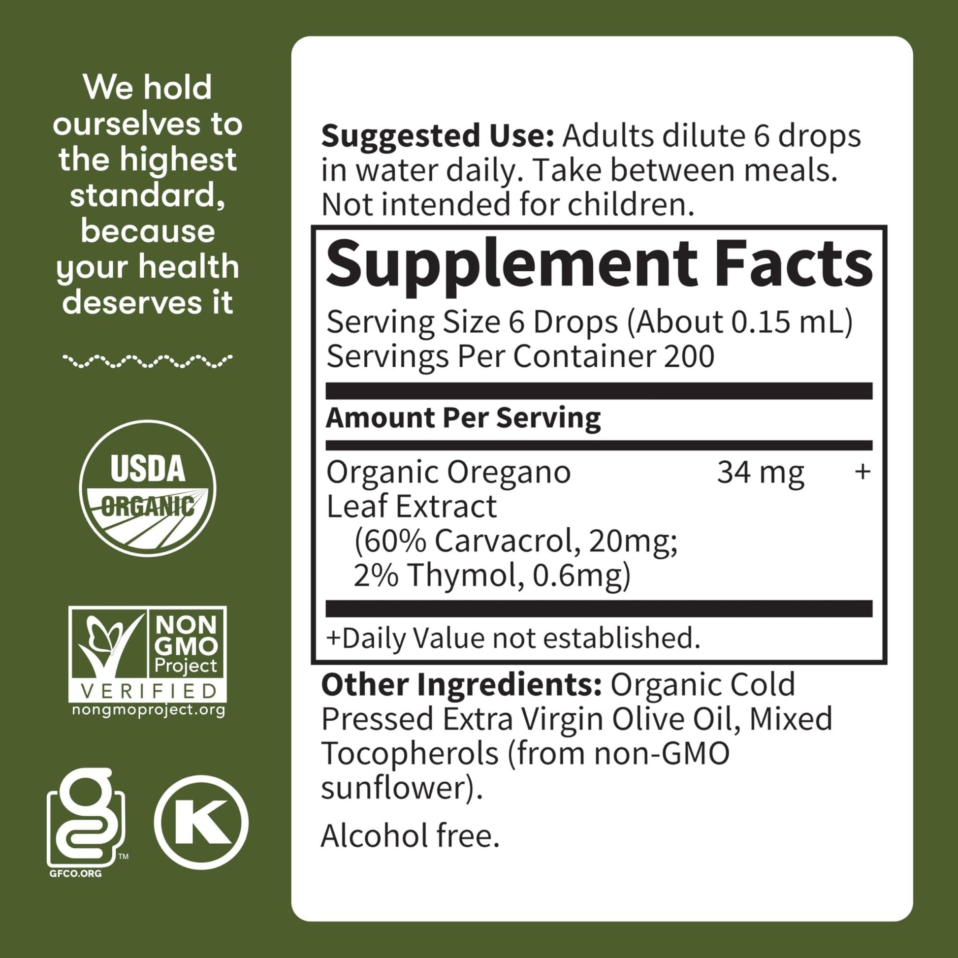 Garden of Life Organics Oil of Oregano Seasonal Drops 1fl oz (30 mL) Liquid, Concentrated Plant Based Immune Support - Alcohol-Free, Organic, Non-GMO - Maple Wellness Supplements