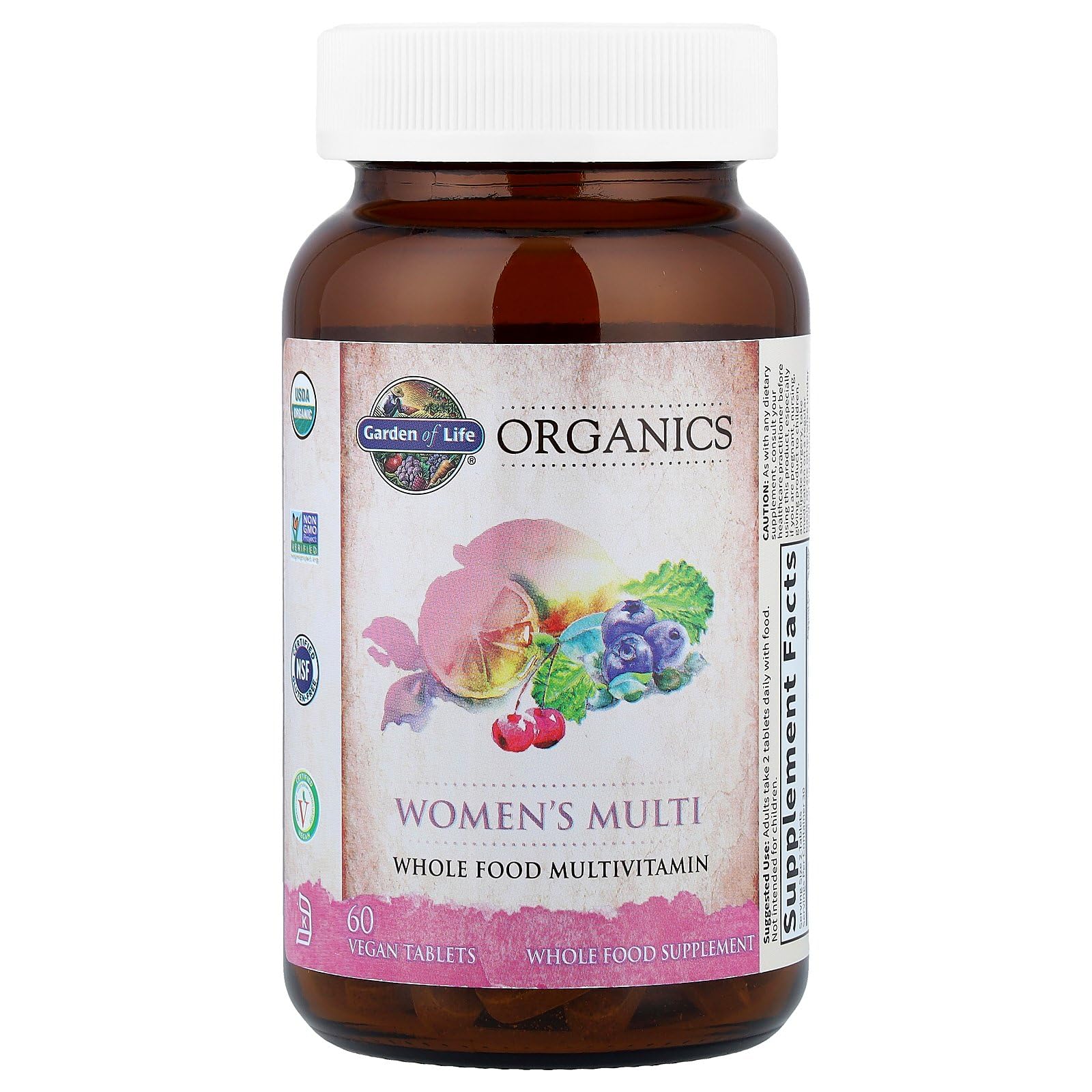 Garden of Life Organics Organic Multivitamin for Women - Womens Multi with Vitamin C, D, Folate, B6, B12, Biotin, Iron - Maple Wellness Supplements