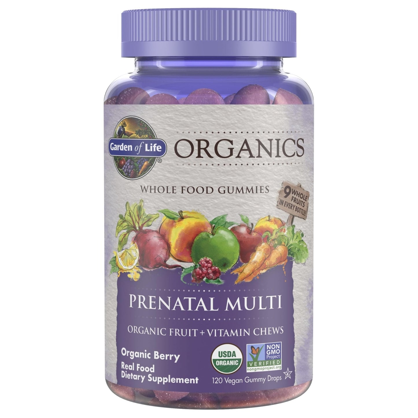 Garden of Life Organics Prenatal Gummies – Prenatal Vitamins for Women with Energy Metabolism Support & Healthy Fetal Development Support - Maple Wellness Supplements