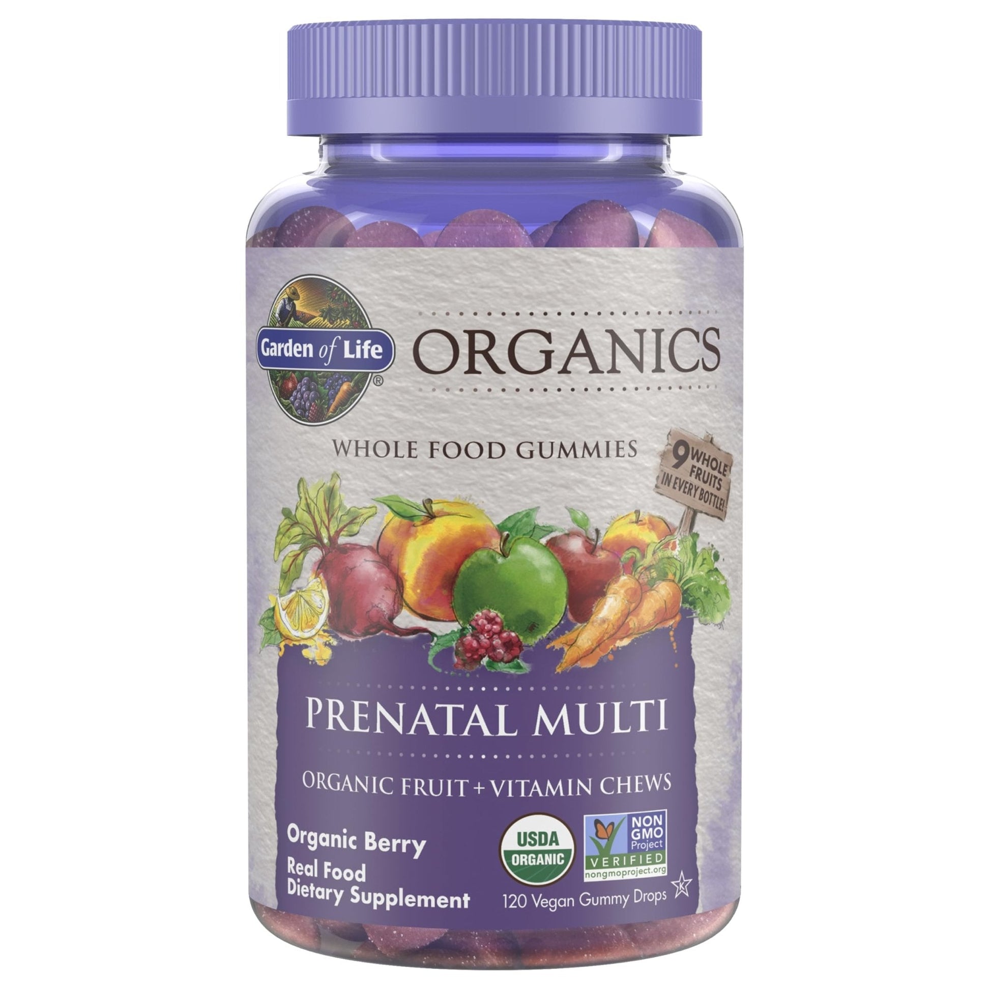 Garden of Life Organics Prenatal Gummies – Prenatal Vitamins for Women with Energy Metabolism Support & Healthy Fetal Development Support - Maple Wellness Supplements