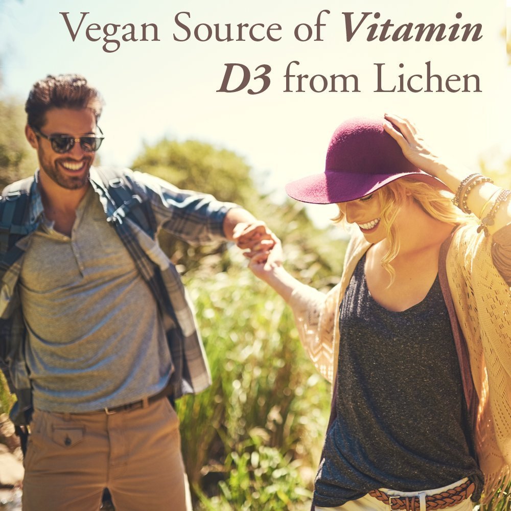 Garden of Life Organics Vegan Vitamin D3 Chewable - Raspberry Lemon, 2,000 IU (50mcg) Whole Food Vitamin D3 from Lichen - Maple Wellness Supplements