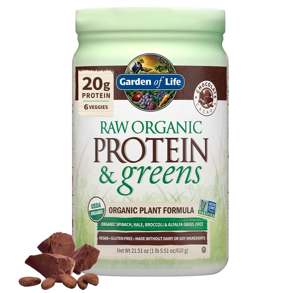 Garden Of Life, Powder Protein Greens Chocolate Organic, 22 Ounce - Maple Wellness Supplements