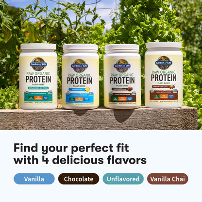 Garden Of Life Protein Powder, Vegan Protein Powder, Bcaa, Probiotics & Digestive Enzymes, Gluten & Lactose Free, Vanilla, 23.28 Ounce - Maple Wellness Supplements