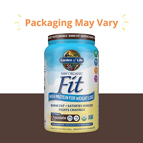 Garden of Life Raw Organic Fit Vegan Protein Powder Chocolate, 28g Plant Based Protein - Maple Wellness Supplements