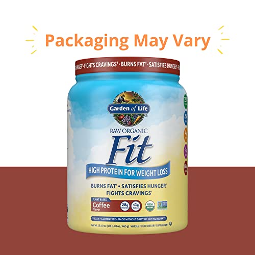 Garden of Life Raw Organic Fit Vegan Protein Powder Coffee, 28g Plant Based Protein - Maple Wellness Supplements