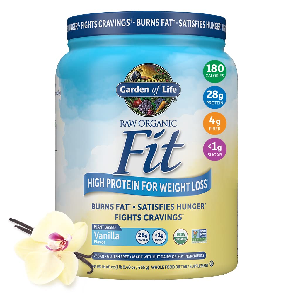 Garden of Life Raw Organic Fit Vegan Protein Powder Vanilla, 28g Plant Based Protein - Maple Wellness Supplements