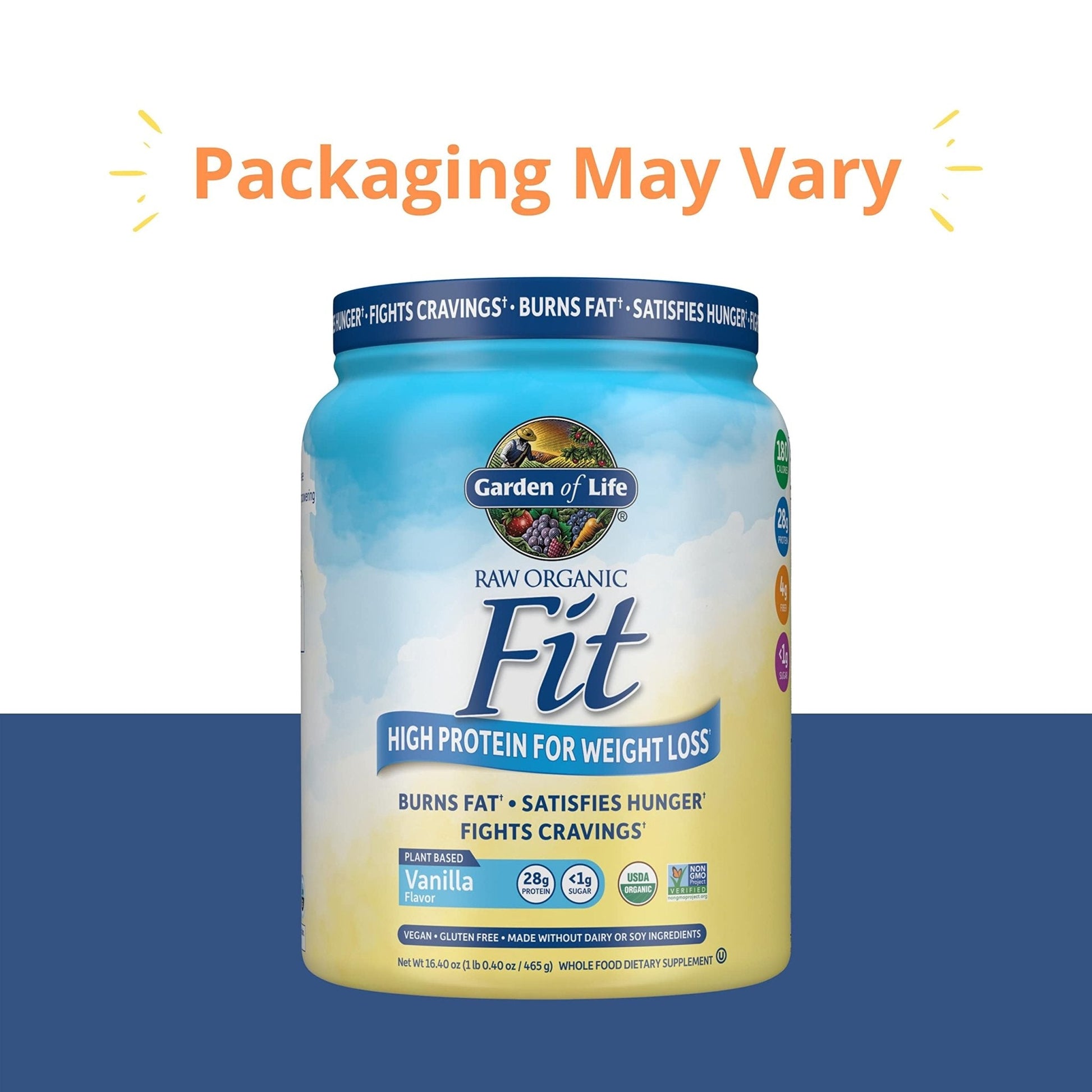 Garden of Life Raw Organic Fit Vegan Protein Powder Vanilla, 28g Plant Based Protein - Maple Wellness Supplements