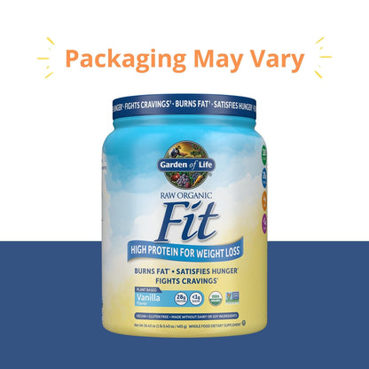Garden of Life Raw Organic Fit Vegan Protein Powder Vanilla, 28g Plant Based Protein - Maple Wellness Supplements