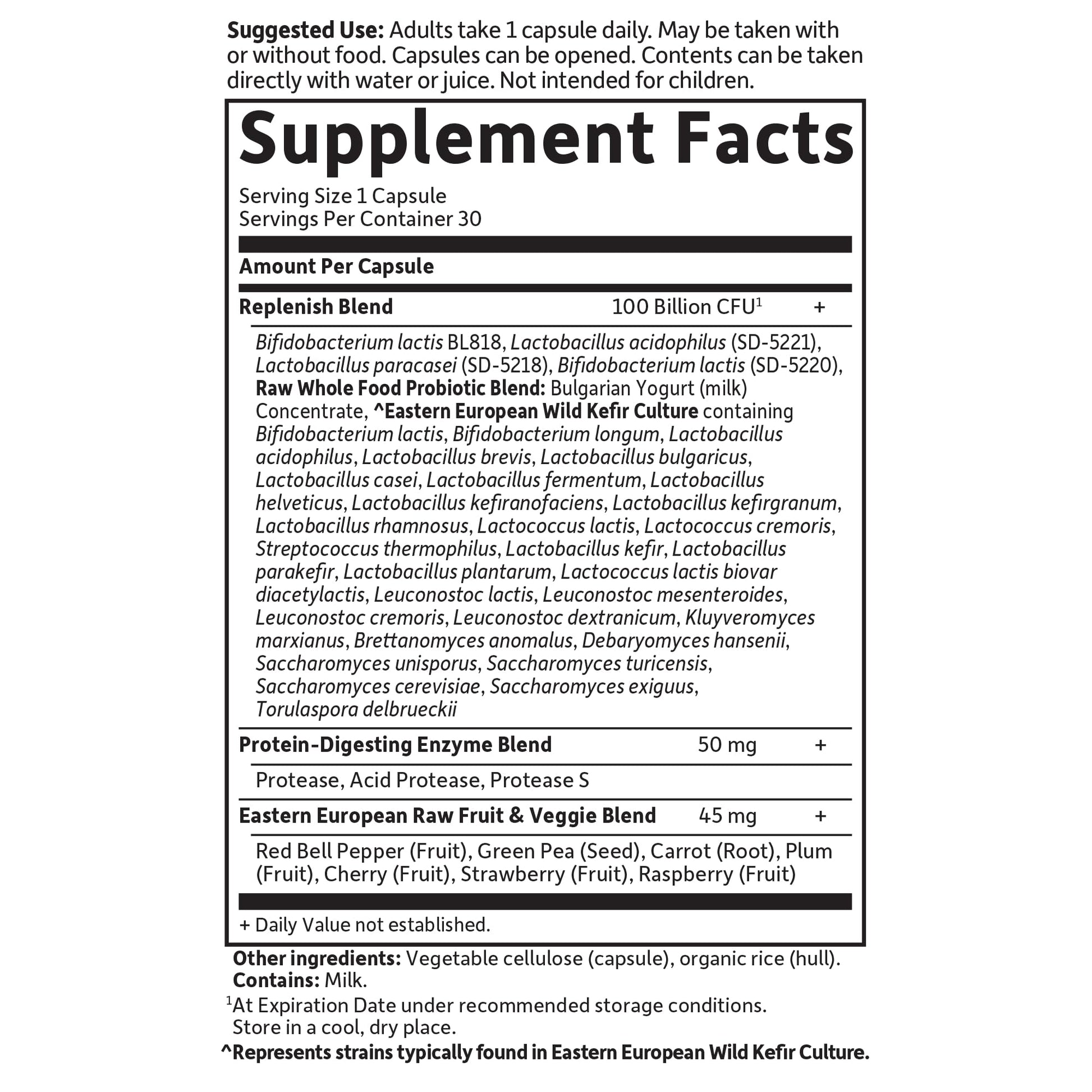 Garden of Life Raw Probiotics for Women and Men with Digestive Enzymes, 100 Billion CFU, Clinically Studied Strains, Shelf Stable, 30 Capsules - Maple Wellness Supplements