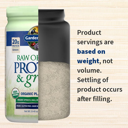 Garden of Life Raw Protein & Greens Vanilla Protein Powder – 20g Plant Based Greens Powder, Probiotics & Enzymes, Post-Workout Recovery, Vegan, Gluten-Free, Non-GMO, 20 Servings - Maple Wellness Supplements