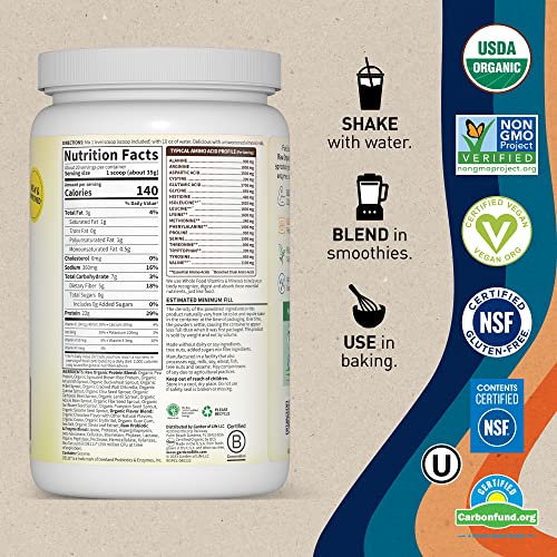 Garden of Life Vegan Protein Powder - 22g Raw Plant Protein, BCAAs, Probiotics - Maple Wellness Supplements