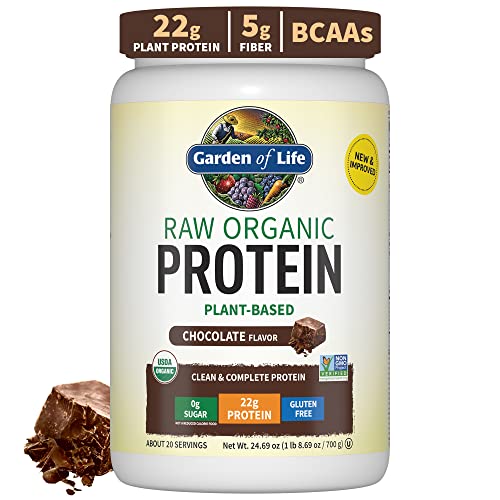 Garden of Life Vegan Protein Powder - 22g Raw Plant Protein, BCAAs, Probiotics - Maple Wellness Supplements