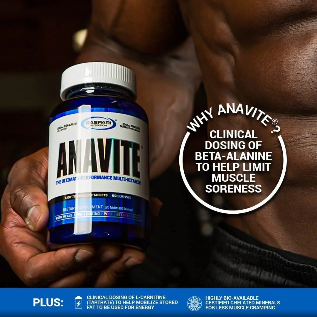 Gaspari Nutrition Anavite, Full Spectrum Multi-Vitamin Packs, Anavite Multivitamins, CLA, Omega 3s, Proven Gut, and Proven Liver Detox - Maple Wellness Supplements
