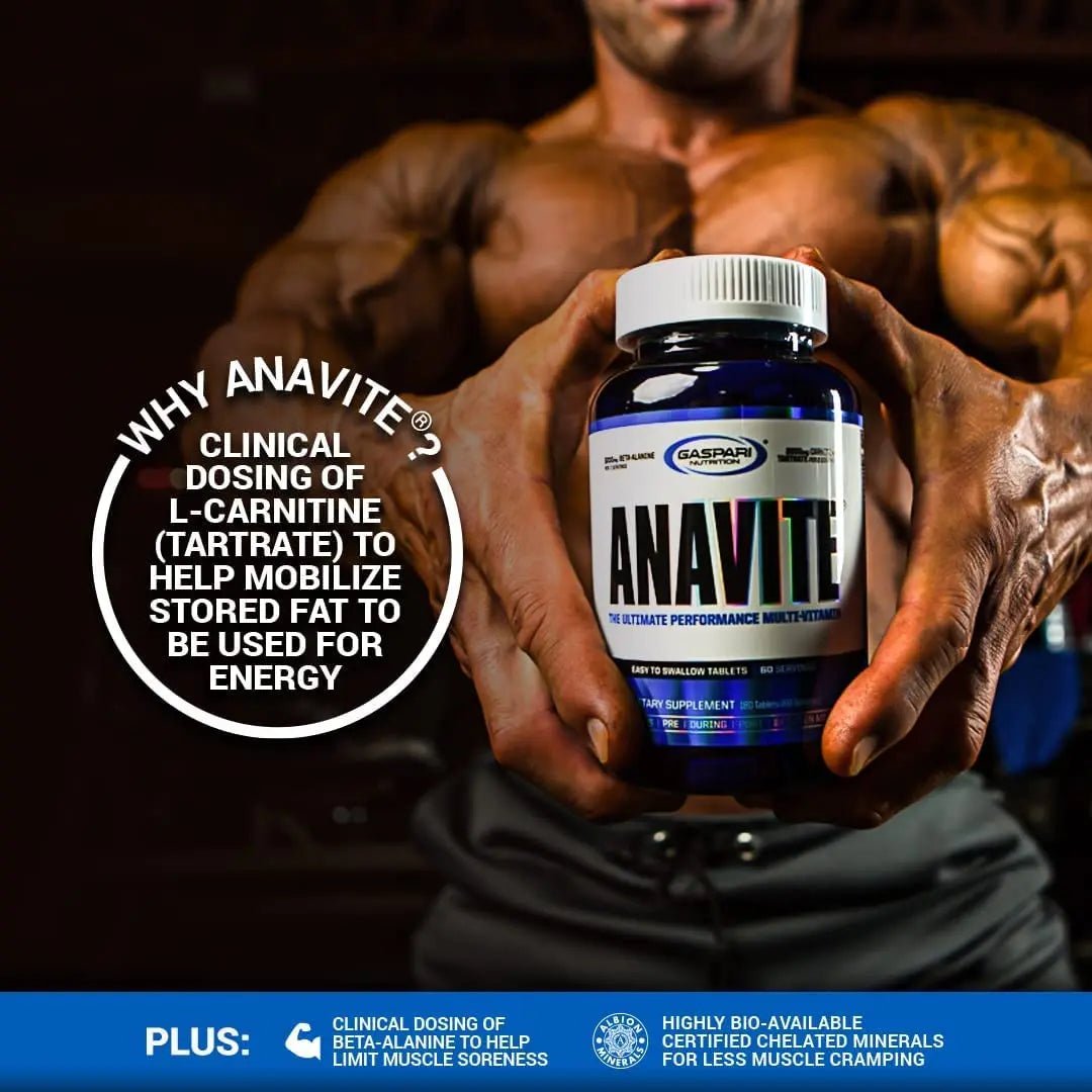 Gaspari Nutrition Anavite, Full Spectrum Multi-Vitamin Packs, Anavite Multivitamins, CLA, Omega 3s, Proven Gut, and Proven Liver Detox - Maple Wellness Supplements