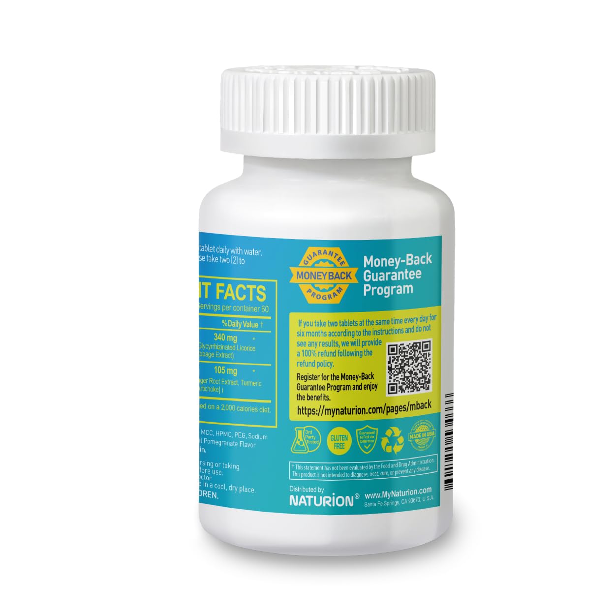 Gastro Support – Digestive Health Supplement with G-FOS Blend, Organic Ginger Root, Licorice Extract, Mastic Gum & Pomegranate – Supports Digestive Comfort & Gut Balance – 60 Tablets, 60 Day Supply - Maple Wellness Supplements