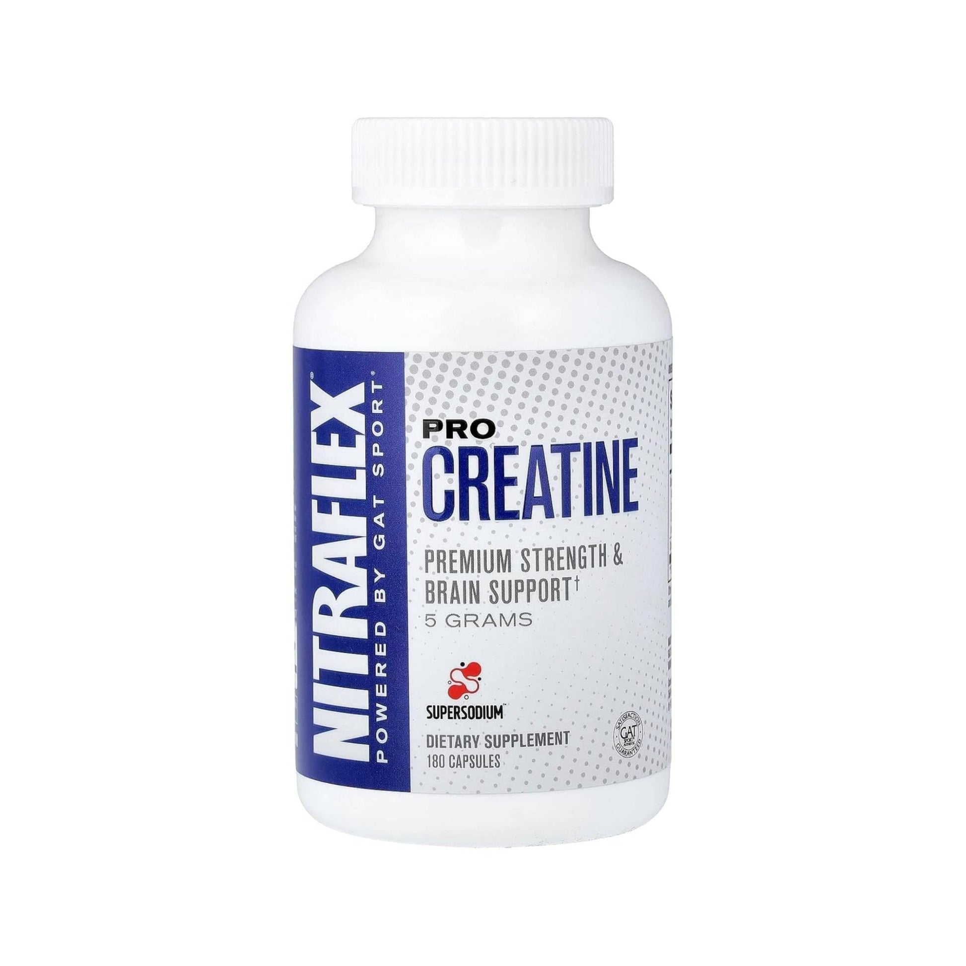GAT SPORT Pro Creatine Capsules, Strengh, Wellness, Brain Health, Enhanced Absorption, 5 Grams, 150 Veggie Capsules - Maple Wellness Supplements