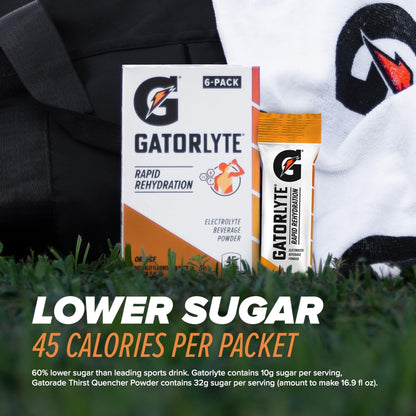 Gatorlyte Rapid Rehydration Electrolyte Beverage, Variety Pack, Lower Sugar, Specialized Blend of 5 Electrolytes, No Artificial Sweeteners or Flavors, 18 pack - Maple Wellness Supplements
