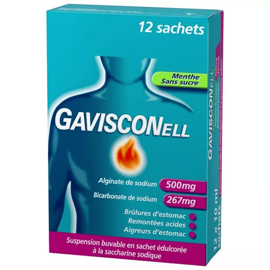 Gavisconell Sugar-Free Mint 12 sachets 10 ml - Maple Wellness Supplements
