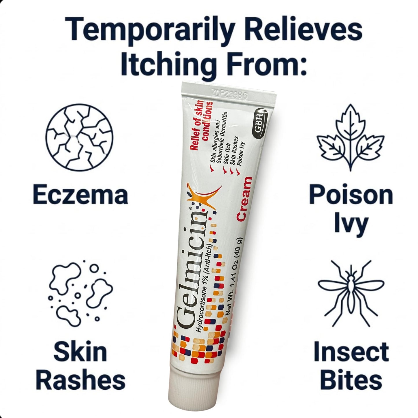 Gelmicin Cream 40g Skin Allergies, Skin Itch, Skin Rashes, Poison Ivy Relief- Contains 1.41 oz - Maple Wellness Supplements