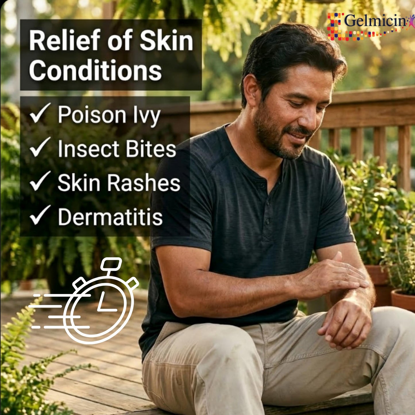 Gelmicin Cream 40g Skin Allergies, Skin Itch, Skin Rashes, Poison Ivy Relief- Contains 1.41 oz - Maple Wellness Supplements