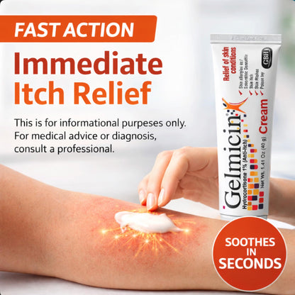 Gelmicin Cream 40g Skin Allergies, Skin Itch, Skin Rashes, Poison Ivy Relief- Contains 1.41 oz - Maple Wellness Supplements