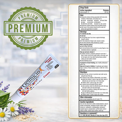 Gelmicin Cream 40g Skin Allergies, Skin Itch, Skin Rashes, Poison Ivy Relief- Contains 1.41 oz - Maple Wellness Supplements