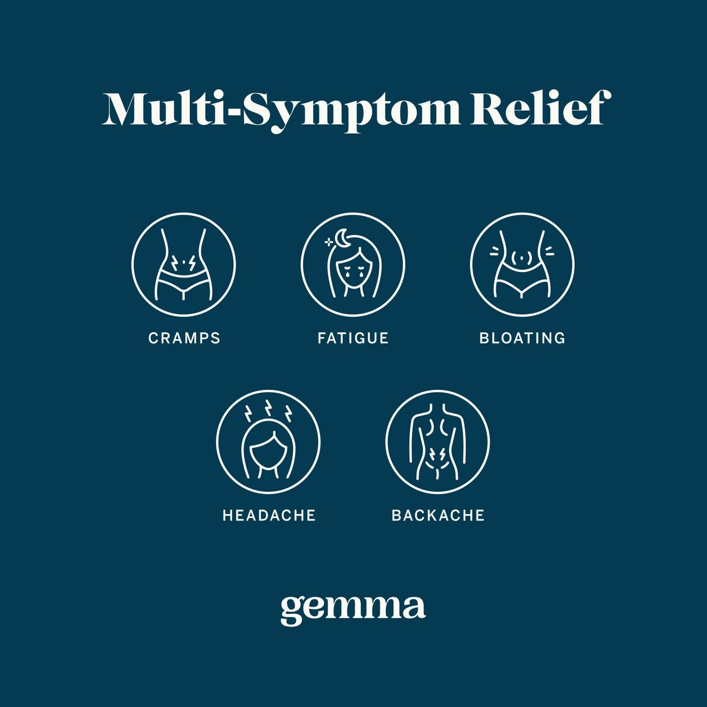Gemma Cut The Cramp - Fast Menstrual Cramp & Period Pain Relief - Multi-Symptom Formula Treats Menstrual Cramps, Fatigue, Bloating, Headache in 15 Minutes - Maple Wellness Supplements
