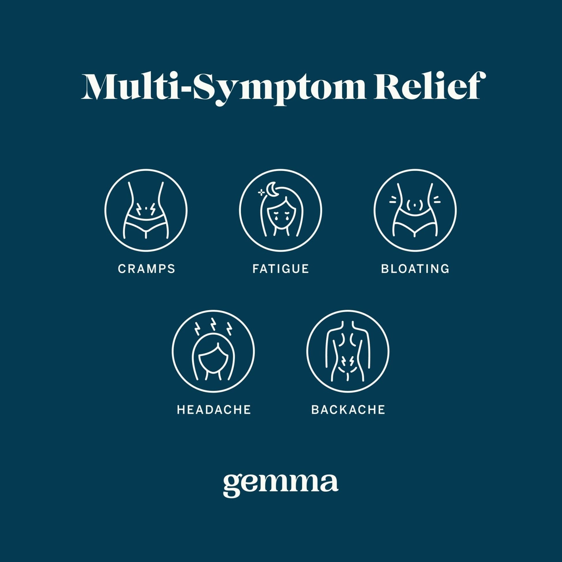 Gemma Cut The Cramp - Fast Menstrual Cramp & Period Pain Relief - Multi-Symptom Formula Treats Menstrual Cramps, Fatigue, Bloating, Headache in 15 Minutes - Maple Wellness Supplements