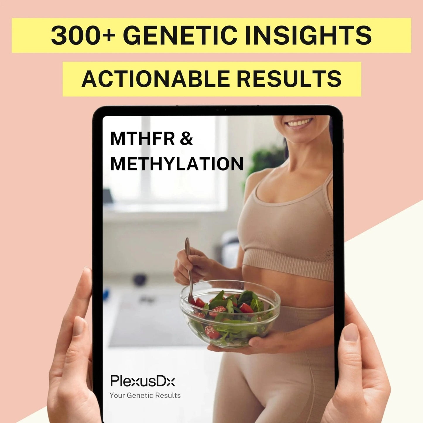 Genetic Methylation Test Kit & MTHFR Testing Kit | 300+ DNA Reports Including MTHFR Gene Variants, COMT, BHMT, AHCY and Folate | Custom Supplement & Meal Plan Recommendations with 10,000 Recipes - Maple Wellness Supplements