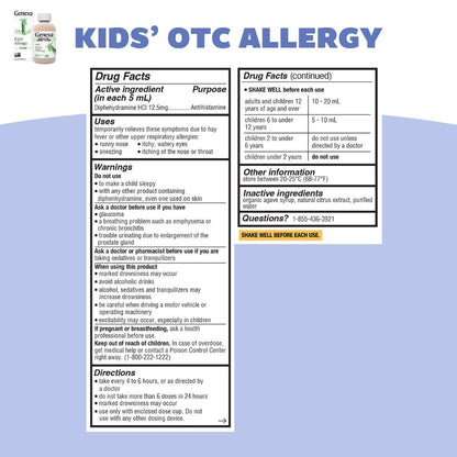 Genexa Kids Allergy Bundle | Powerful OTC Medicine + Gentle Homeopathic Remedy | Antihistamine, Relieves Runny Nose, Sneezing & Itchy Eyes | Organic Acai & Agave Flavors | Ages 6+ - Maple Wellness Supplements