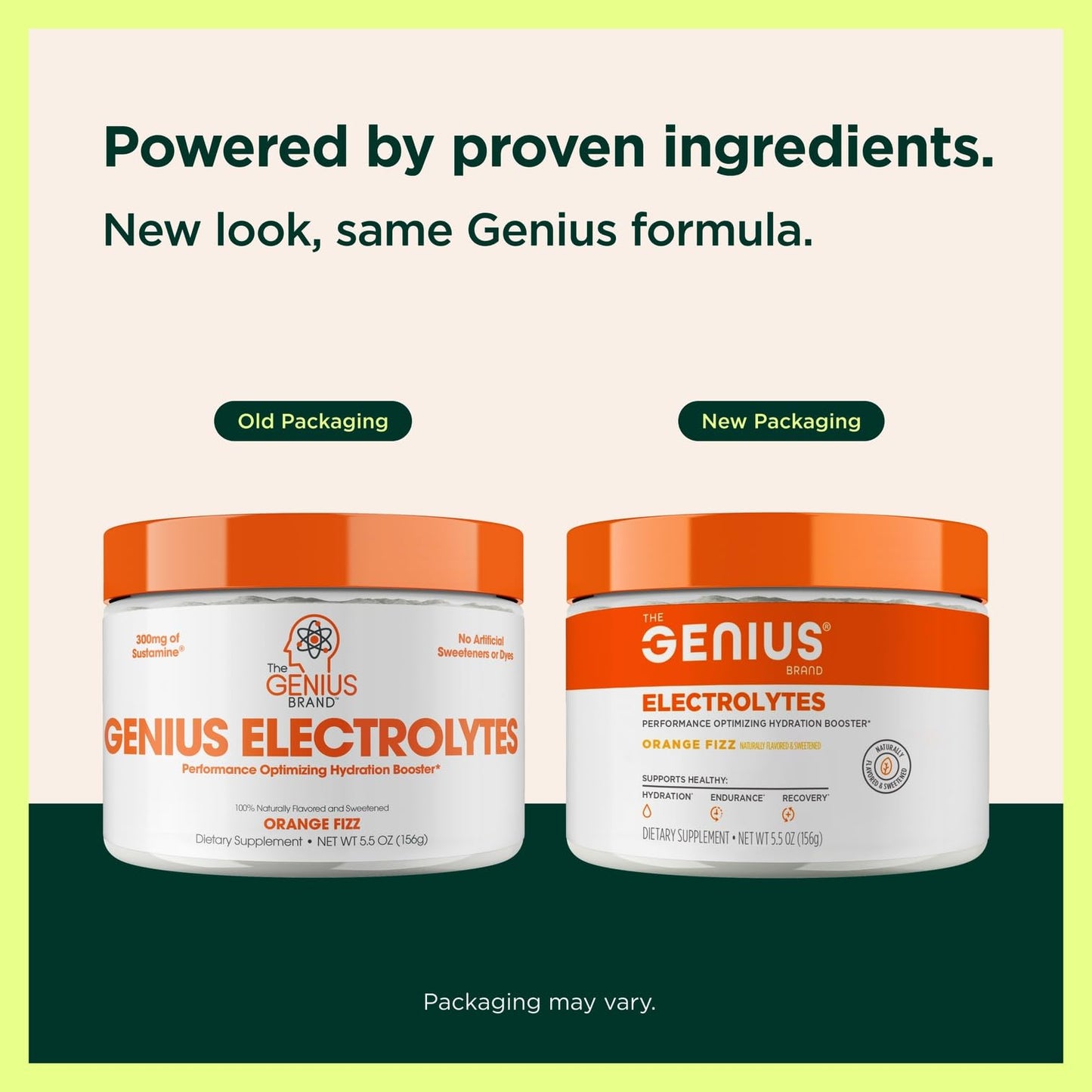 Genius Electrolytes Powder Drink Mix, Orange Fizz, 30 Servings - Natural Hydration Booster & Endurance Supplement with Potassium, Magnesium & Zinc - Sugar Free & No Artificial Sweeteners or Dyes - Maple Wellness Supplements