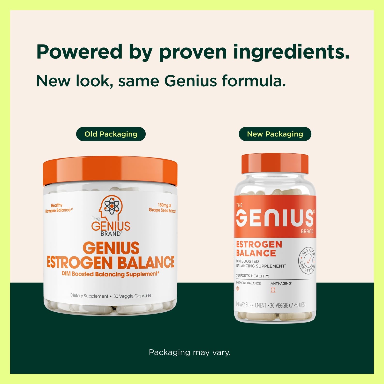 Genius Estrogen Balance, Dim Supplement - Blocker for Men & Women - Hormones, Hormonal Acne & Menopause - Aromatase Inhibitor with Grape Seed Extract & BioPerine - 30 Capsules - Maple Wellness Supplements