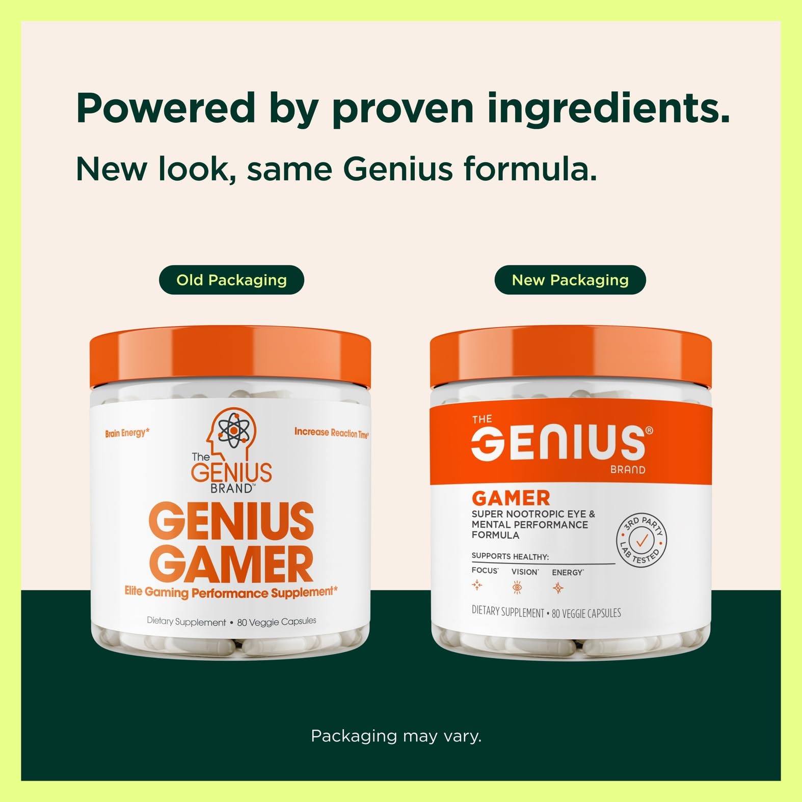 Genius Gamer, Gaming Focus Supplement, 80 Pills - Elite Nootropic Performance Booster - Boost Brain & Mental Clarity, Reaction Time & Concentration - Blue Light Support with Lutemax - Maple Wellness Supplements