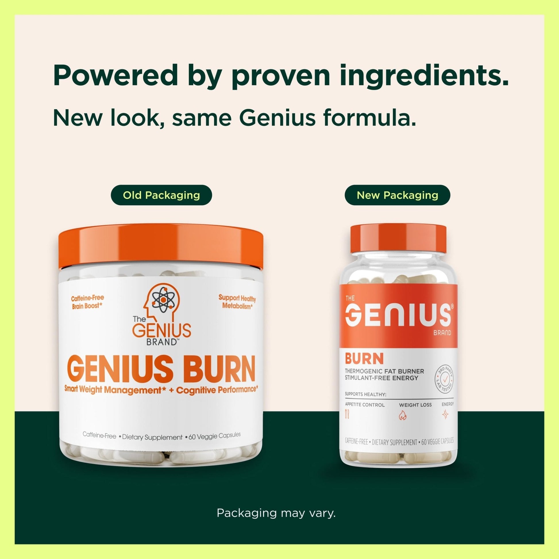 Genius Thermogenic Fat Burner, 60 Diet Veggie Pills - Weight Loss & Metabolism Supplement, Appetite Suppressant & Energy Booster - Caffeine-Free Nootropic Focus & Brain Boost - Ashwagandha & TeaCrine - Maple Wellness Supplements