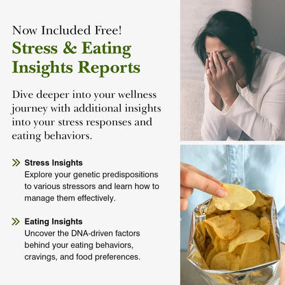 GenoPalate Nutrition DNA Test Kit | 100+ Optimal Foods & Tailored Diet | Genetic Health Report & Personalized Wellness | Macro & Micronutrient Recommendations | Stress & Eating Insights - Maple Wellness Supplements