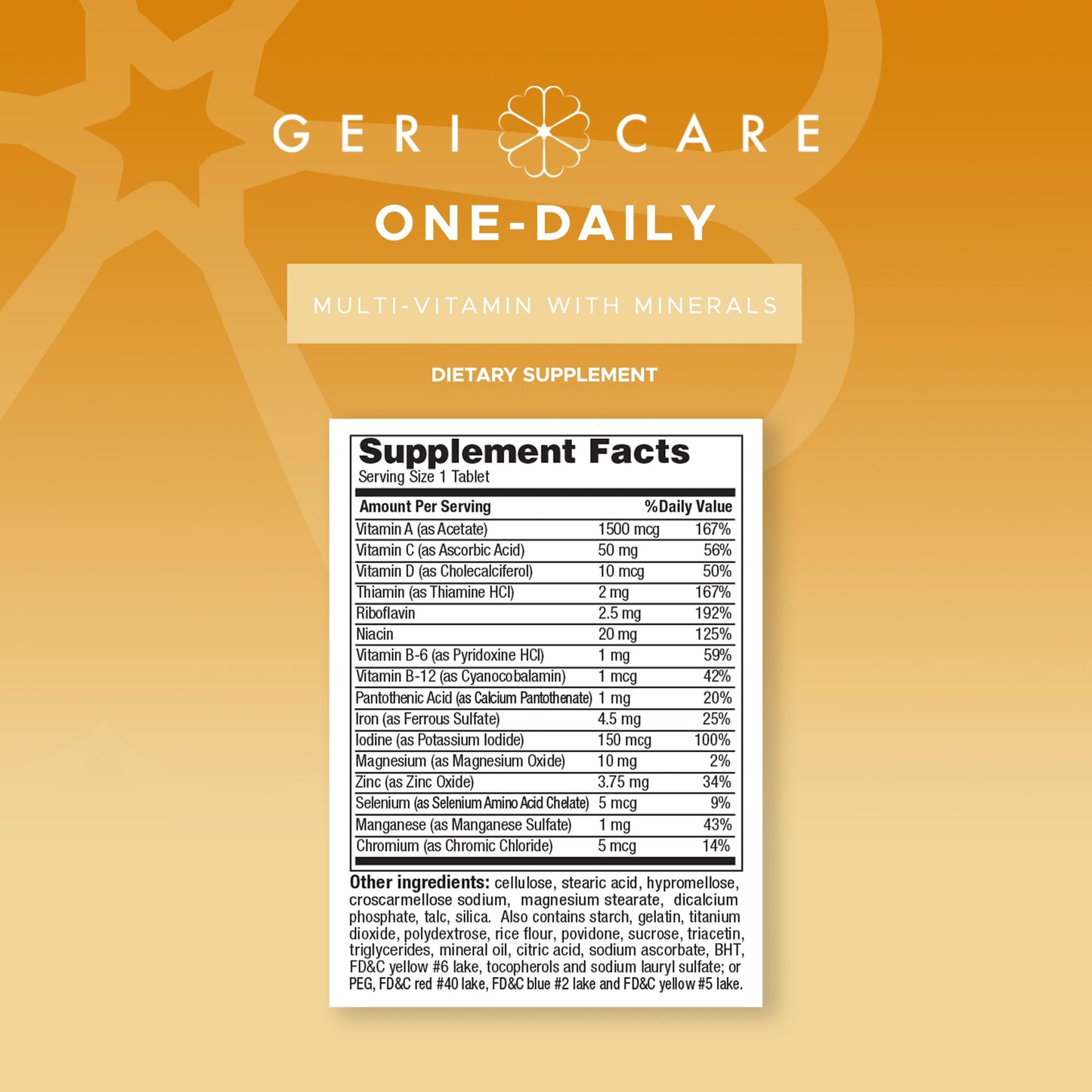 GeriCare One-Daily Multi-Vitamin & One-Daily Multi-Vitamin + Minerals Bundle – Complete Daily Nutritional Support with Essential Minerals for Energy - Maple Wellness Supplements