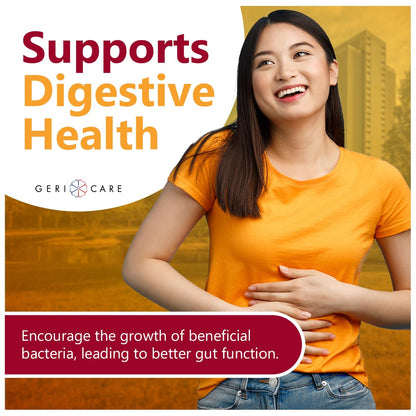 GeriCare Prebiotic Digestive Support, Gummies Compare to Metamucil Fiber Gummies, Berry Flavor, 72 Count, Plant-Based Fiber for Gut Health, Non-GMO, - Maple Wellness Supplements