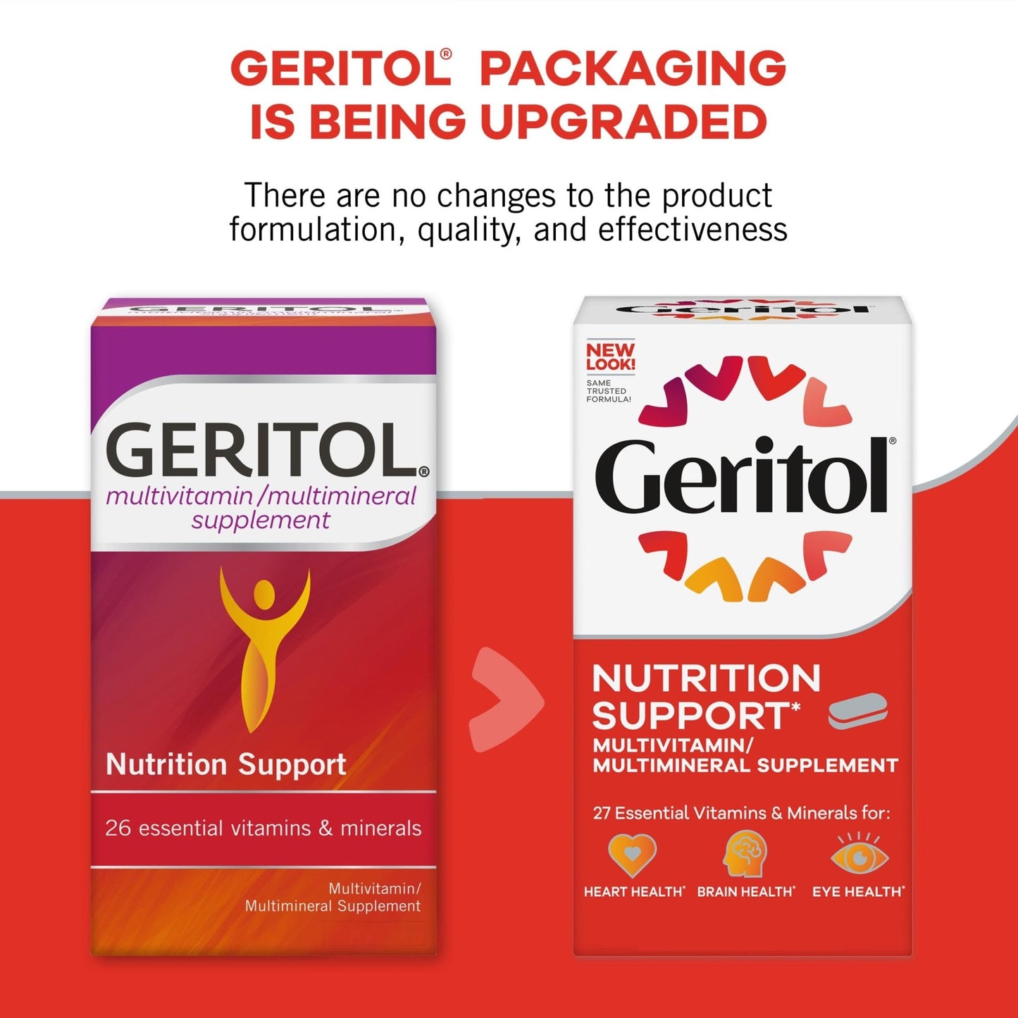 Geritol, Multivitamin Supplement, Contains B-Vitamins, Antioxidants, Vitamins C, E & D and Iron, 26 Essential Vitamins and Minerals, Gluten-Free - Maple Wellness Supplements