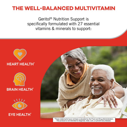 Geritol, Multivitamin Supplement, Contains B-Vitamins, Antioxidants, Vitamins C, E & D and Iron, 26 Essential Vitamins and Minerals, Gluten-Free - Maple Wellness Supplements