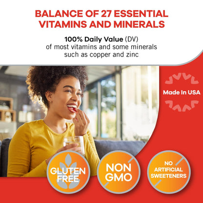 Geritol, Multivitamin Supplement, Contains B-Vitamins, Antioxidants, Vitamins C, E & D and Iron, 26 Essential Vitamins and Minerals, Gluten-Free - Maple Wellness Supplements