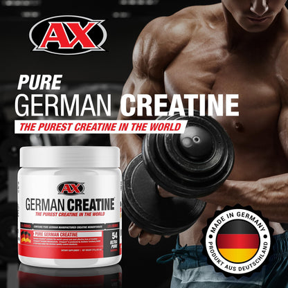 German Creatine - Micronized Creatine Monohydrate Powder, 99.99% Pure Creapure for Muscle Growth, Strength & Performance, Supports Muscle Recovery, 3rd Party Tested - Maple Wellness Supplements