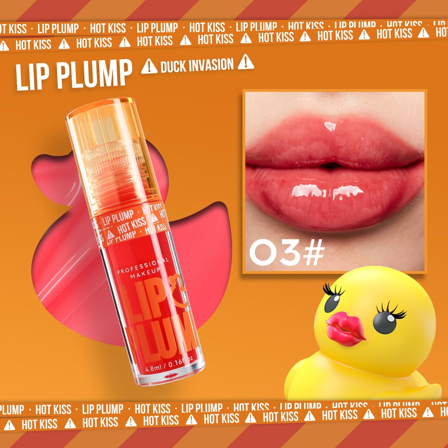 GHFCZOO 3 Colors Duck Lip Plumper Gloss, Hydrating Glitter Shine Primer Lip Tint, Non-Sticky Korean Plumping Lip Oil, Moisturizing Tinted Lip Balm for Sexy, Glossy Lips (Set A, 3pcs/set) - Maple Wellness Supplements
