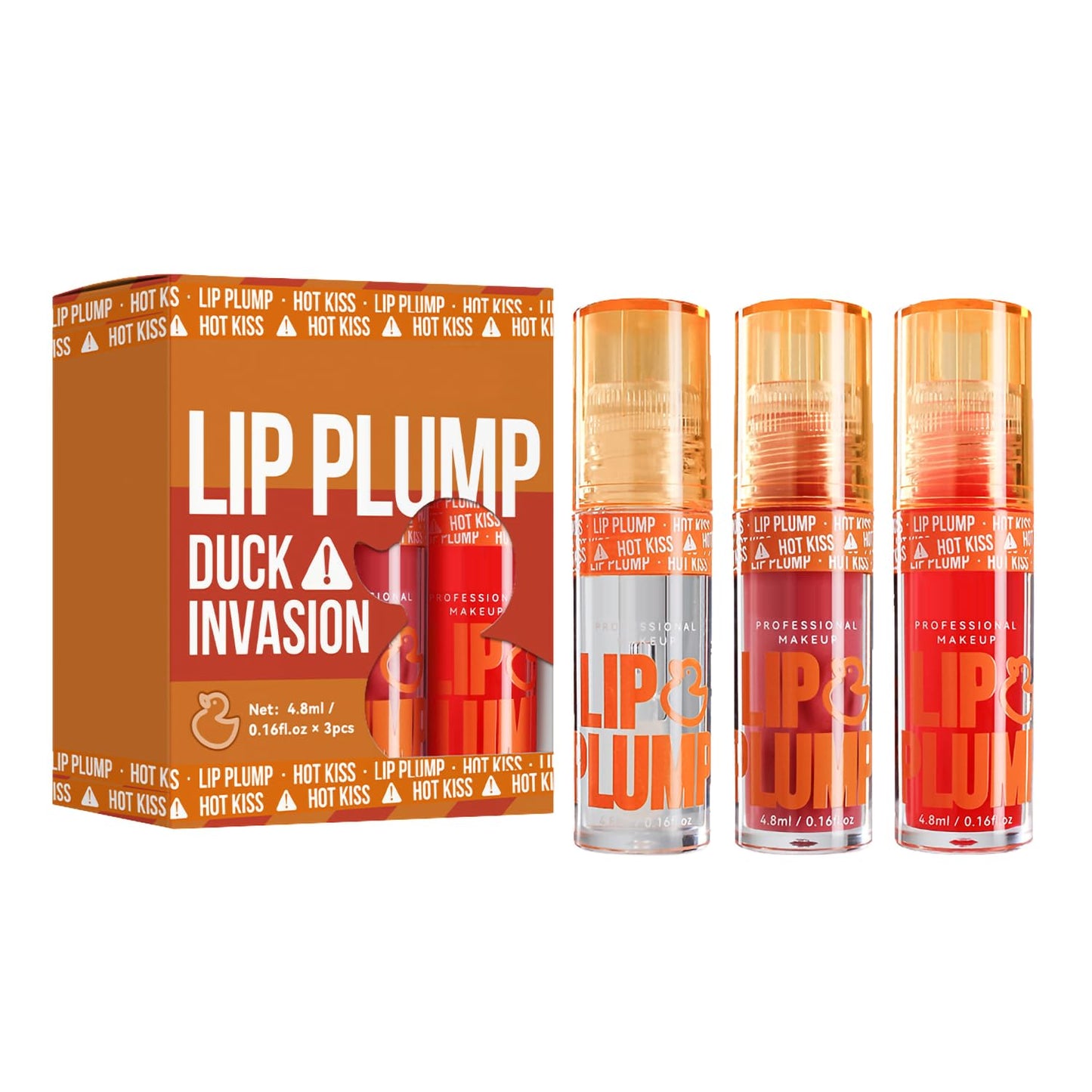 GHFCZOO 3 Colors Duck Lip Plumper Gloss, Hydrating Glitter Shine Primer Lip Tint, Non-Sticky Korean Plumping Lip Oil, Moisturizing Tinted Lip Balm for Sexy, Glossy Lips (Set A, 3pcs/set) - Maple Wellness Supplements
