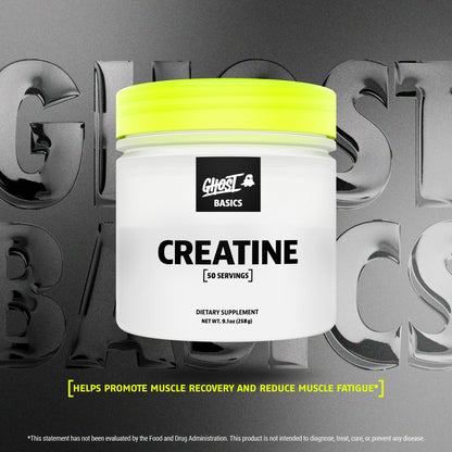 GHOST Basics Creatine Monohydrate Powder for Men & Women – 5G Creapure Creatine Workout Supplement for Muscle Gain – Vegan, Soy Free & Gluten Free - 50 Servings - Maple Wellness Supplements