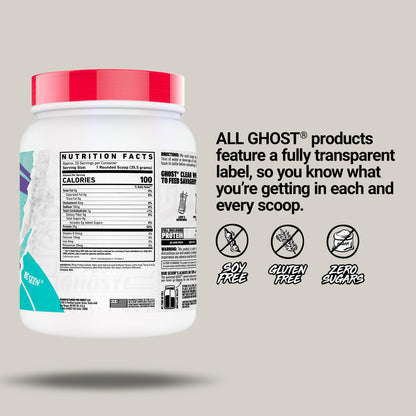 GHOST Clear Whey Isolate Protein Powder, Strawberry Watermelon - 1.57 LB Tub, 25G of Whey Protein - Post Workout Drink for Muscle Gain & Recovery – Sugar Free, Soy Free & Zero Fat, 20 Servings - Maple Wellness Supplements