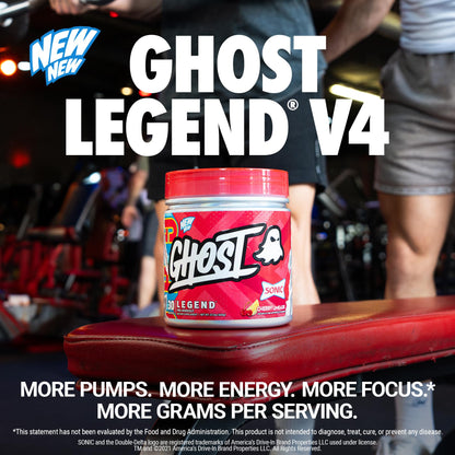 GHOST Legend Pre Workout Powder, Sonic Cherry Limeade - 30 Servings – Pre-Workout for Men & Women with Choline, L-Citrulline, - Maple Wellness Supplements