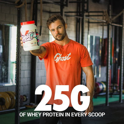 GHOST Whey Protein Powder, Fruity Cereal Milk - 2LB Tub, 25G of Protein - Flavored - Maple Wellness Supplements