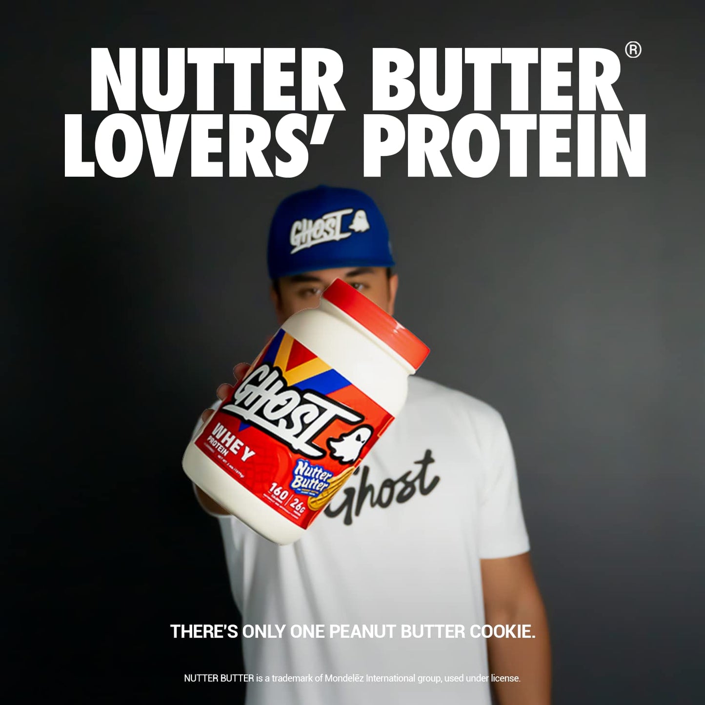 GHOST Whey Protein Powder, Nutter Butter - 2LB Tub, 26G of Protein - Peanut Butter - Maple Wellness Supplements